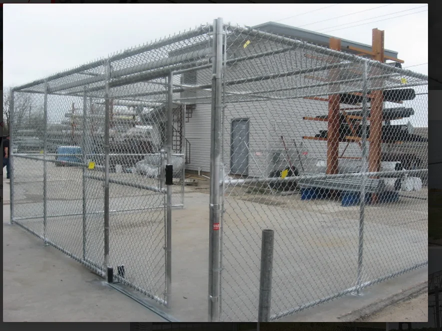 Temporary chain link construction enclosure
